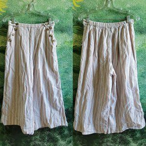 American Eagle Medium Pink and Blue Striped Pants